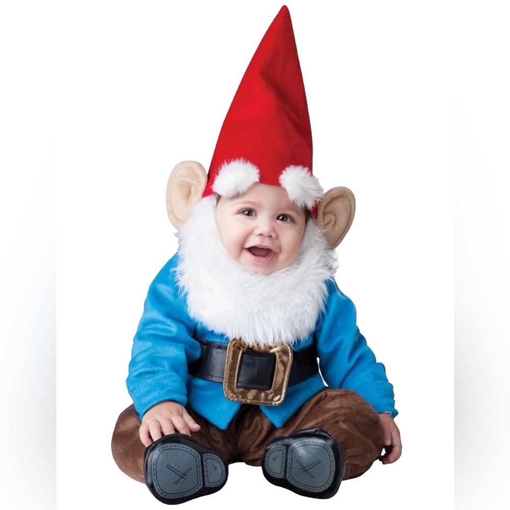Incharacter Infant Lil Garden Gnome 5pc Plush Halloween Costume 12-18M